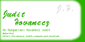 judit hovanecz business card